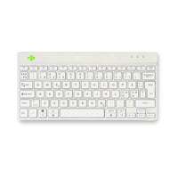 R-Go Tools Ergonomische Tastatur R-Go Compact Break, kompakte Tastatur mit Pausensoftware, QWERTY (NORDIC), Bluetooth, Weiß