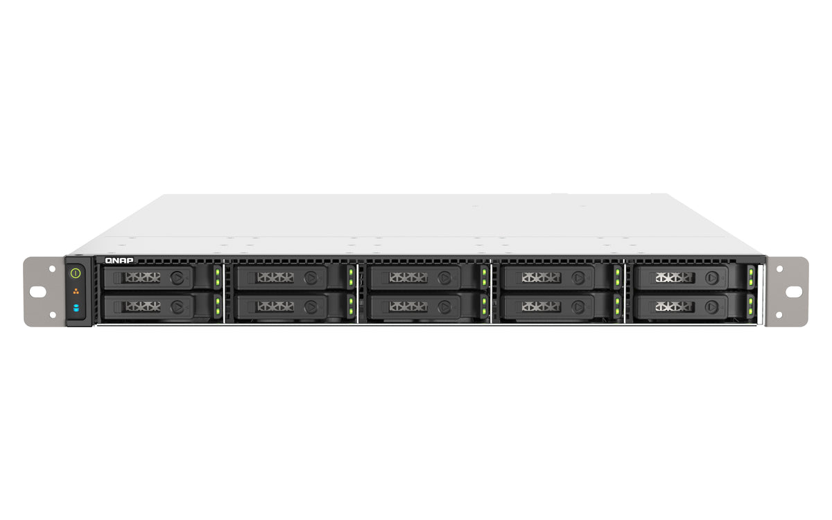 QNAP TS-h1090FU NAS Rack (1U) EPYC 7232P 64 GB DDR4 0 TB QuTS hero Schwarz, Grau