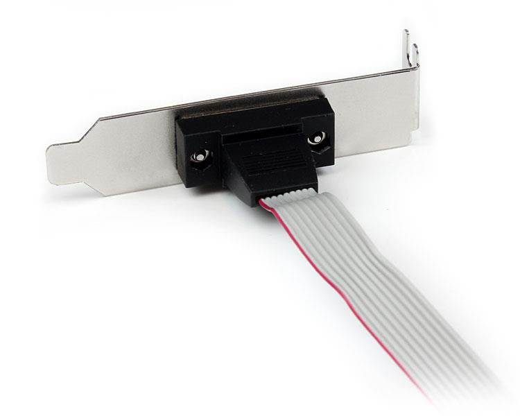 StarTech.com 1 Port Seriell DB9 Slotblech mit 10 Pin Pinheader Kabel - Low Profile