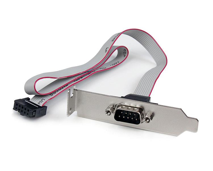 StarTech.com 1 Port Seriell DB9 Slotblech mit 10 Pin Pinheader Kabel - Low Profile