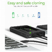 ICY BOX IB-2817MCL-C31 Externes USB-C 3.2 Gehäuse für 2x M.2 NVMe SSD mit Klonfunktion – Ansicht 2