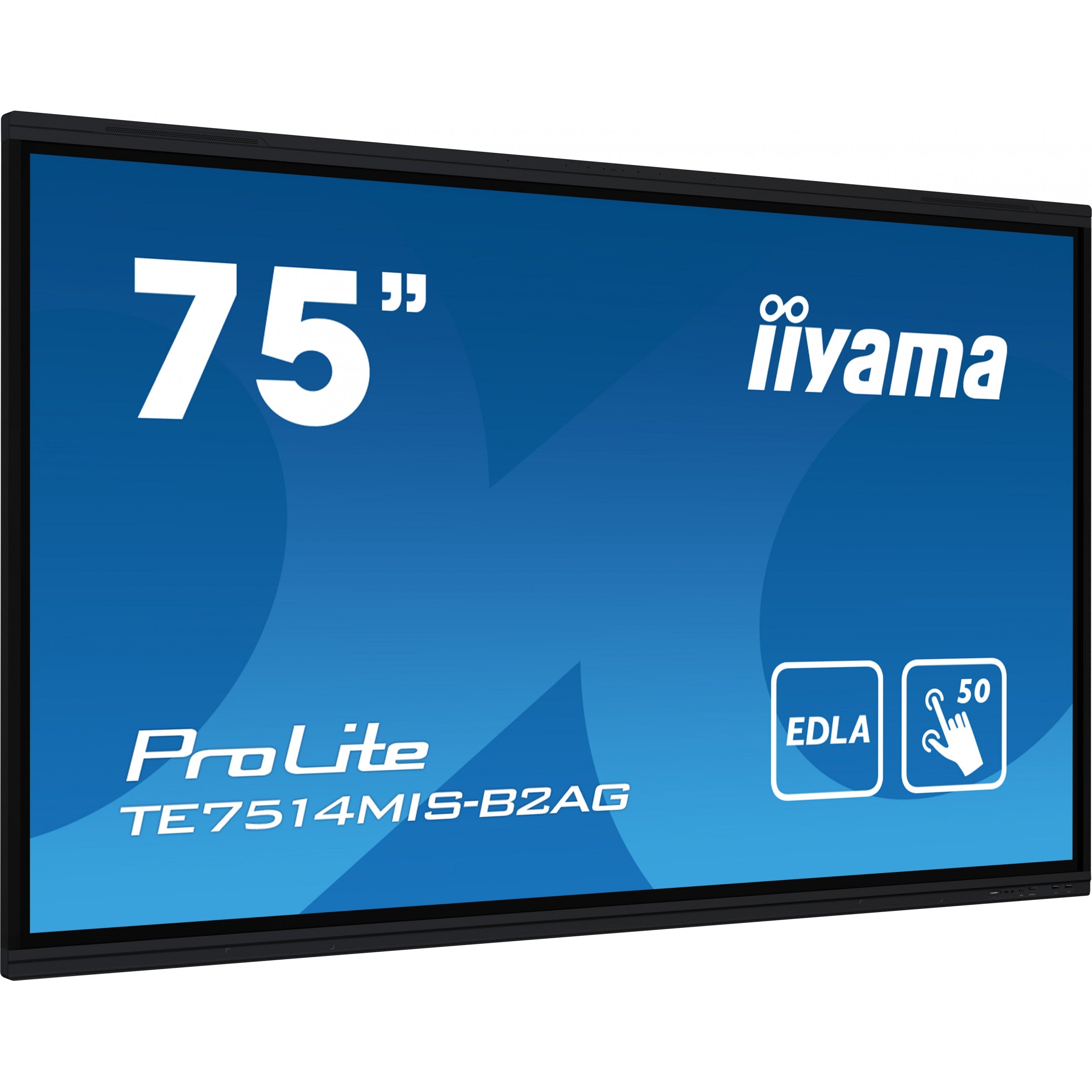 189.3cm/75" (3840x2160) iiyama ProLite TE7514MIS-B2AG 16:9 4K UHD VA Touch 8ms 60Hz 24/7 4xHDMI DP USB-C LAN WIFI Speaker Black