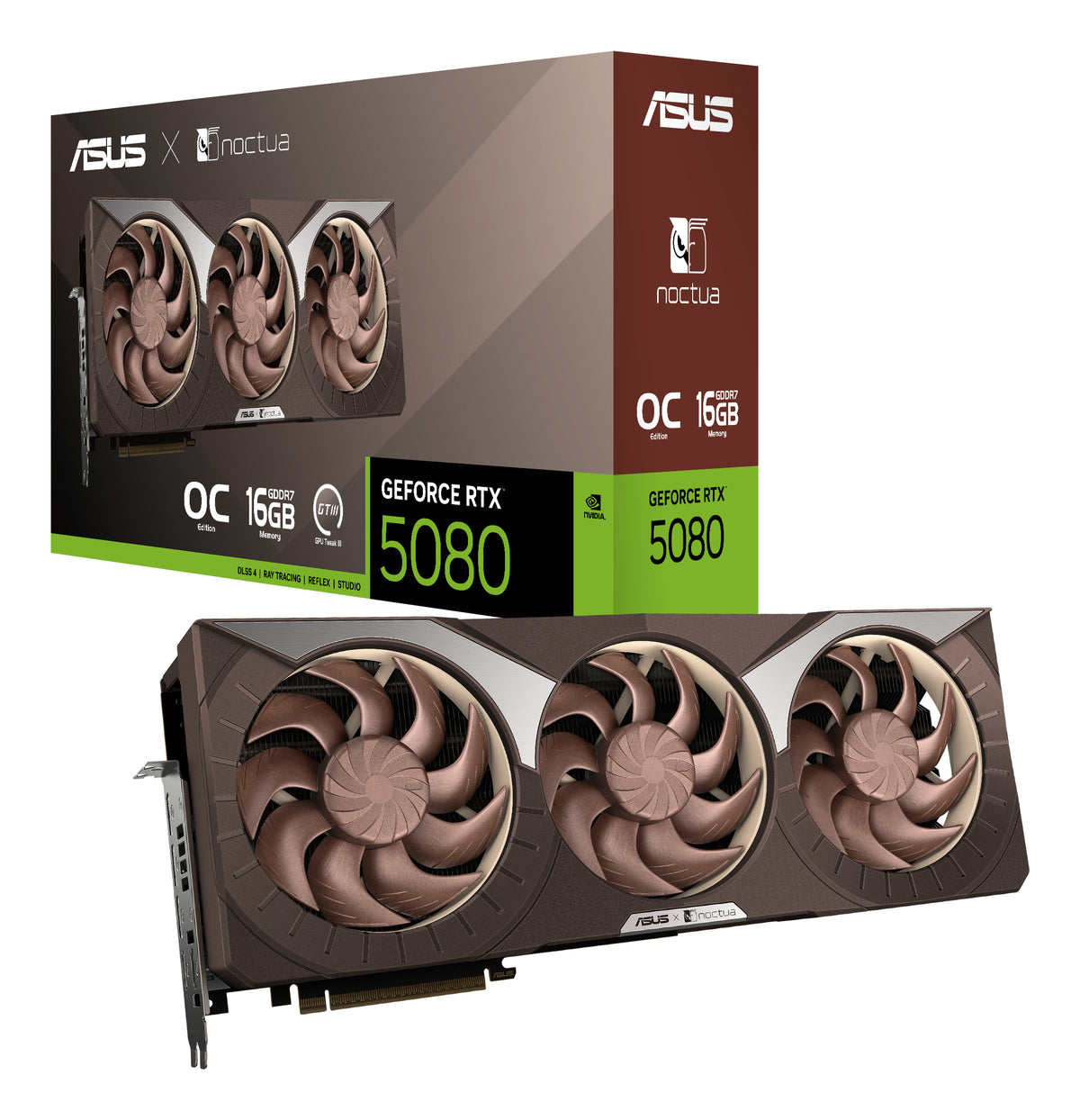 ASUS RTX 5080 16GB ASUS Noctua OC Edition GDDR7 3 Fan – Ansicht 3