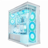 Arctic Xtender (White) transparent window with GPU vertical mount