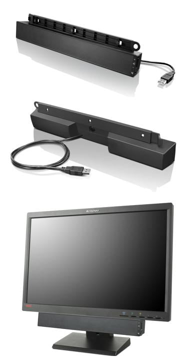 Lenovo USB Soundbar Schwarz 2.0 Kanäle 2,5 W