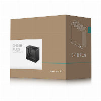 Deepcool CH160 PLUS MicroATX Mini Tower Black with Tempered Glass Side Panel and USB 3.2 Gen 2 Type-C Front Panel
