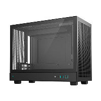 Deepcool CH160 PLUS MicroATX Mini Tower Black with Tempered Glass Side Panel and USB 3.2 Gen 2 Type-C Front Panel