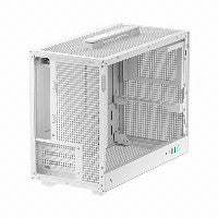 Deepcool CH160 PLUS Micro ATX Mini Tower White with Tempered Glass Side Panel and USB 3.2 Gen 2 Type-C