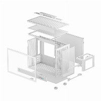 Deepcool CH160 PLUS Micro ATX Mini Tower White with Tempered Glass Side Panel and USB 3.2 Gen 2 Type-C