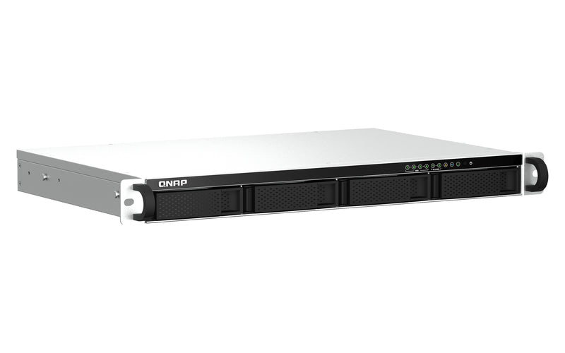 QNAP TS-464eU NAS Rack (1U) Intel® Celeron® N5095 8 GB DDR4 0 TB QNAP Turbo System Aluminium, Schwarz