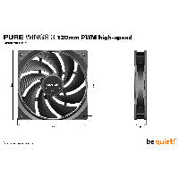 be quiet! Pure Wings 3 120mm PWM HS 3-Pack – Ansicht 5