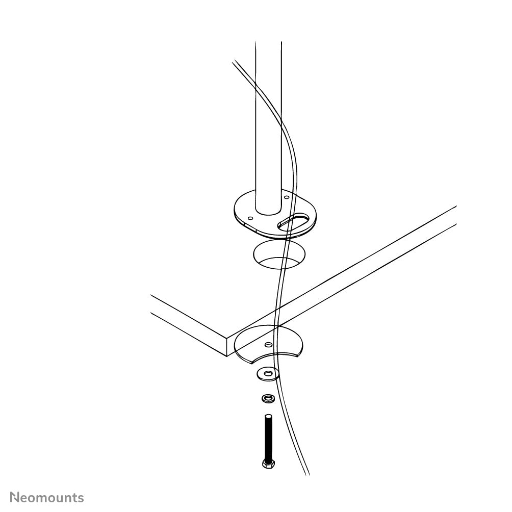 Neomounts FPMA-D960GROMMET Tischdurchführungstange 10-30"
