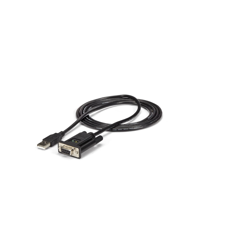 StarTech.com Adaptateur USB vers série RS232 - Câble adaptateur série DB9 DCE avec FTDI - Modem nul - USB 1.1 / 2.0 - Alimentation par bus USB