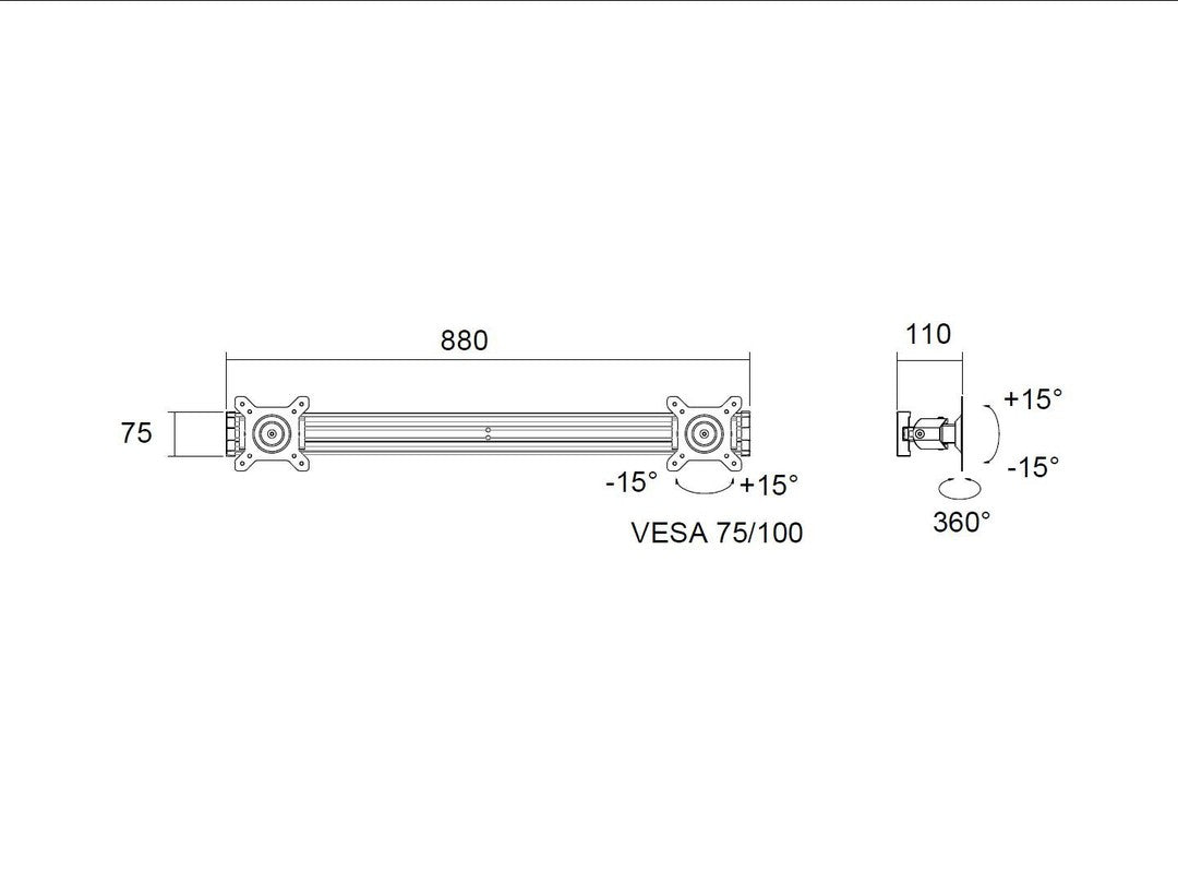 Multibrackets 6344 Zubehör für Monitorhalterung