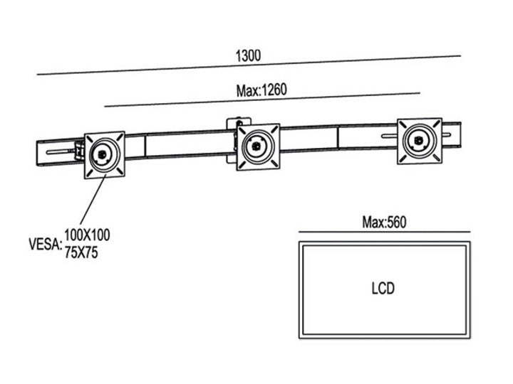 Multibrackets 6351 Zubehör für Monitorhalterung