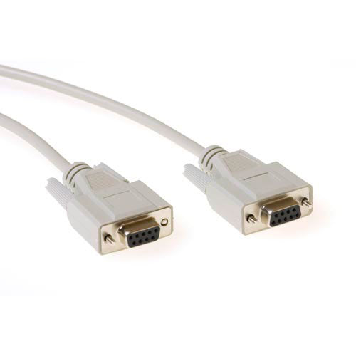 ACT 1.8m 9 pin D-sub, M/F Serien-Kabel Elfenbein 1,80 m