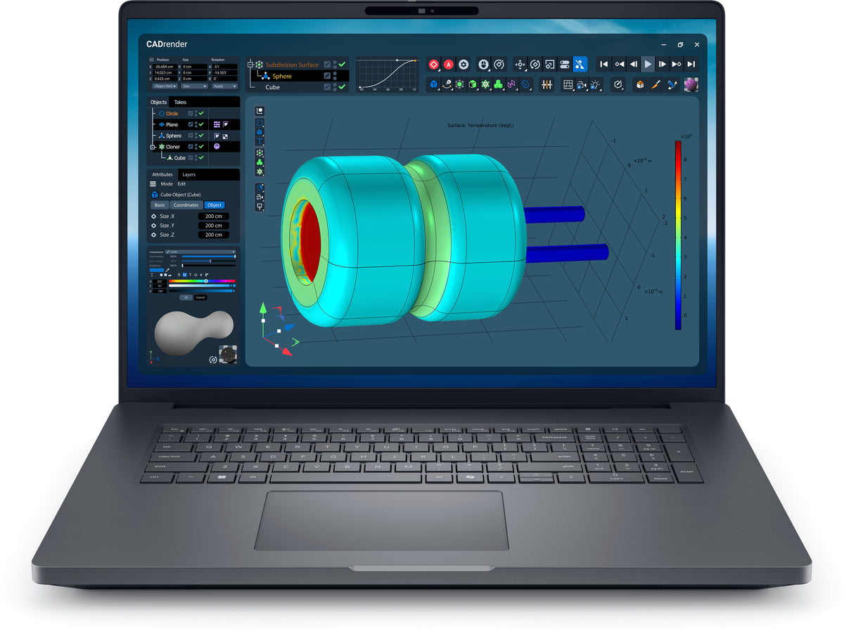 DELL Pro Max 18 Plus MB18250 Intel Core Ultra 9 285HX Mobiler Arbeitsplatz 45,7 cm (18") Quad HD+ 64 GB DDR5-SDRAM 1 TB SSD NVIDIA RTX PRO 3000 Blackwell Wi-Fi 7 (802.11be) Windows 11 Pro Deutsch Schwarz