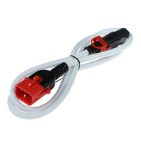 Cavo di alimentazione ACT C13 - C14 Dual IEC LOCK bianco 2 m
