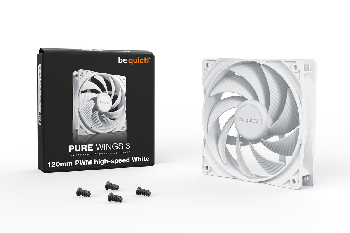 be quiet! Pure Wings 3 120mm PWM high-speed White Computergehäuse Ventilator 12 cm Weiß 1 Stück(e)