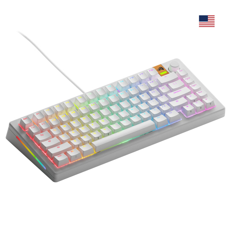Glorious Gaming GMMK 3 HE 75% Prebuilt Tastatur USB QWERTY US Englisch Weiß