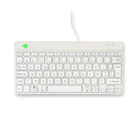 R-Go Tools Ergonomische Tastatur R-Go Compact Break, kompakte Tastatur mit Pausensoftware, AZERTY (FR), Kabelgebunden, Weiß