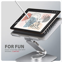 Axagon STND-LR Aluminiumständer mit 360°-Drehung für Laptops 10"–17.3". Verstellbare Höhe und Winkel.