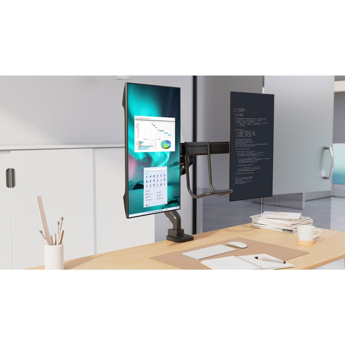 Kensington SmartFit Dual Monitorarm mit Griff