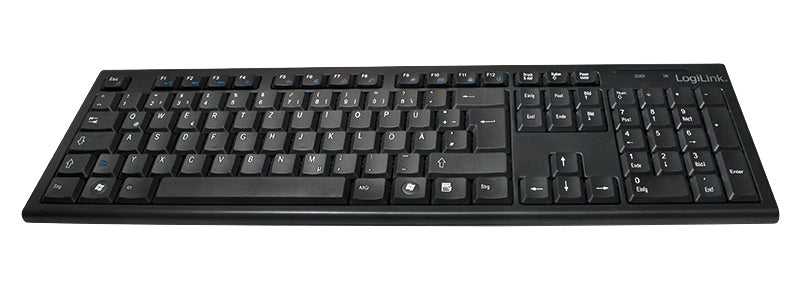 LogiLink ID0104 Clavier et souris inclus Bureau RF Sans fil QWERTZ Noir