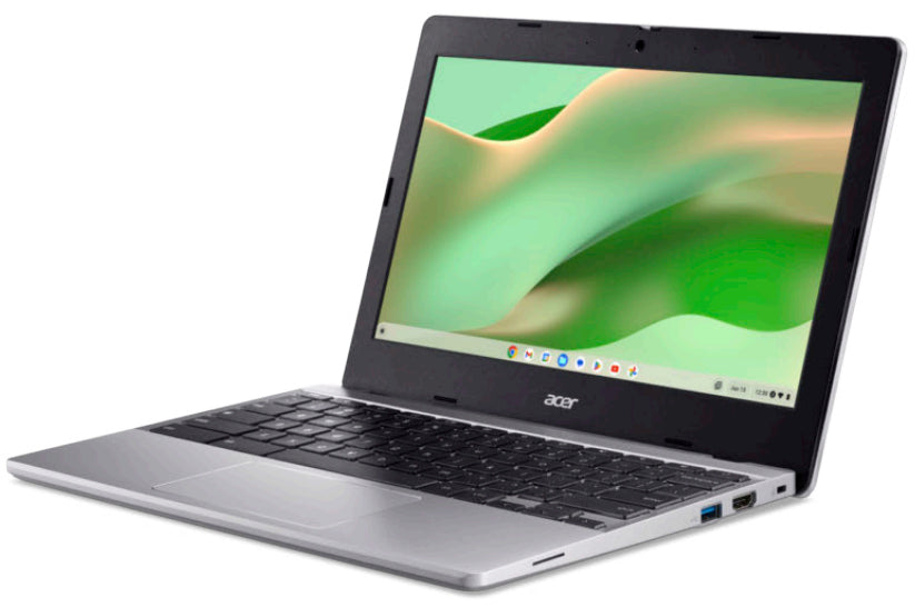 Acer Chromebook CB311-12H-C3T1 Intel® N N100 29,5 cm (11.6") HD 4 GB LPDDR5-SDRAM 128 GB eMMC Wi-Fi 6E (802.11ax) ChromeOS Silber QWERTZ Deutsch