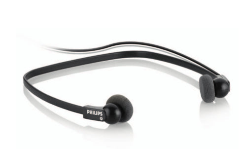 Philips LFH0234 Kopfhörer Kabelgebunden Nackenband Musik Schwarz