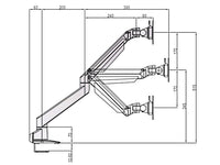 Multibrackets 7150 Flachbildschirm-Tischhalterung 81,3 cm (32") Tisch/Bank Weiß