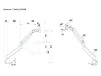 Multibrackets 7174 Flachbildschirm-Tischhalterung 81,3 cm (32") Tisch/Bank Schwarz