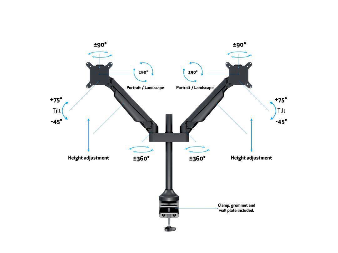 Multibrackets 2593 Flachbildschirm-Tischhalterung 81,3 cm (32") Tisch/Bank Schwarz