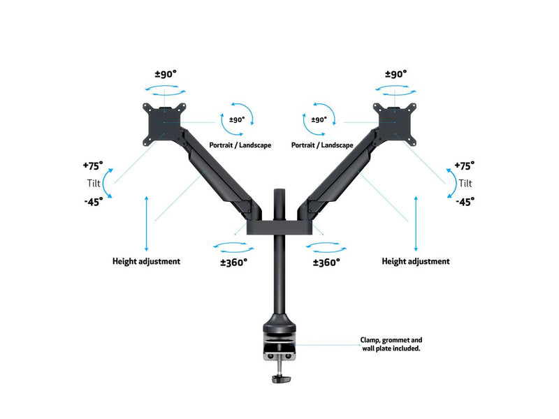 Multibrackets 2593 Flachbildschirm-Tischhalterung 81,3 cm (32") Tisch/Bank Schwarz