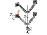 Multibrackets 2609 Flachbildschirm-Tischhalterung 81,3 cm (32") Tisch/Bank Schwarz