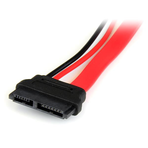 StarTech.com Slimline SATA auf SATA Adapter mit Strom Buchse/Stecker 15cm