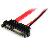 StarTech.com Slimline SATA auf SATA Adapter mit Strom Buchse/Stecker 15cm