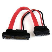 StarTech.com Slimline SATA auf SATA Adapter mit Strom Buchse/Stecker 15cm