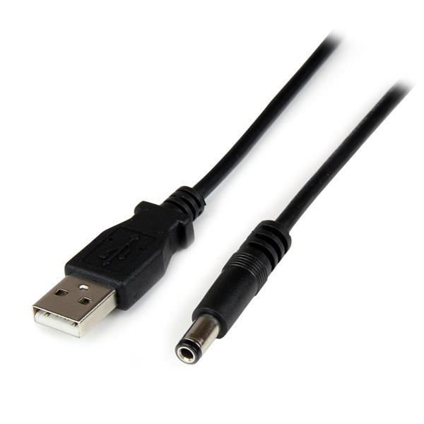 StarTech.com USB 2.0 auf Hohlstecker Typ N Kabel - USB A DC 5V 5,5mm Stecker 1m