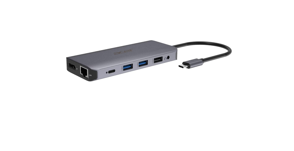Acer 12-in-1 Type-C Dongle Kabelgebunden USB 3.2 Gen 1 (3.1 Gen 1) Type-C Silber