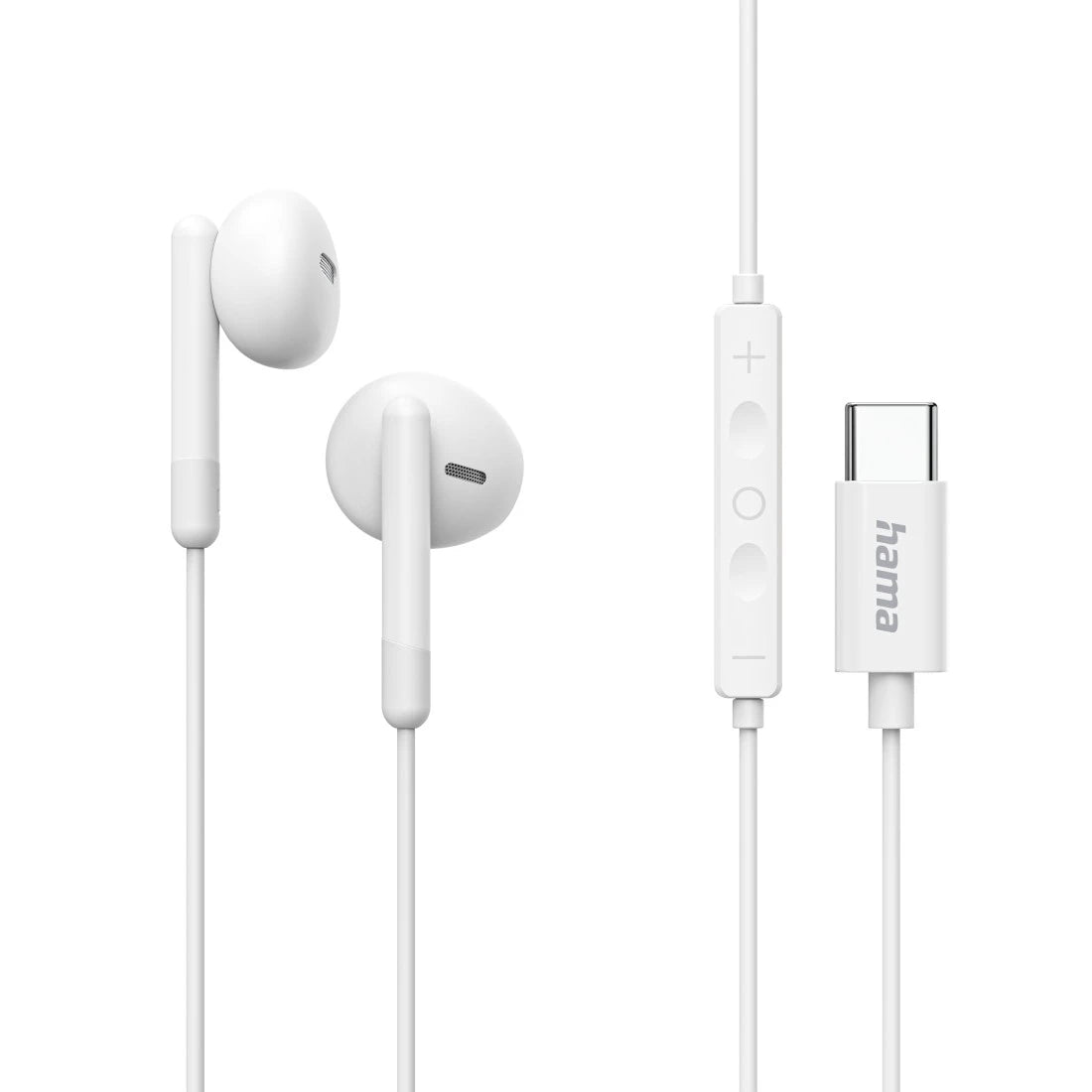 Hama Classy Kopfhörer Kabelgebunden im Ohr Anrufe/Musik USB Typ-C Weiß