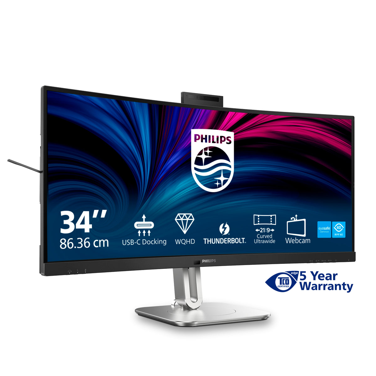 Philips 6000 series 34B2U6603CH/00 Computerbildschirm 86,4 cm (34") 3440 x 1440 Pixel Wide Quad HD LCD Grau
