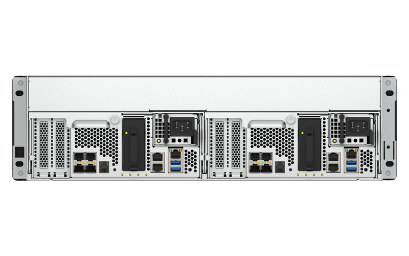 QNAP ES1686dc R2 NAS Rack (3U) Intel® Xeon® D D-2142IT 48 GB DDR4 0 TB QNAP QES Schwarz, Grau