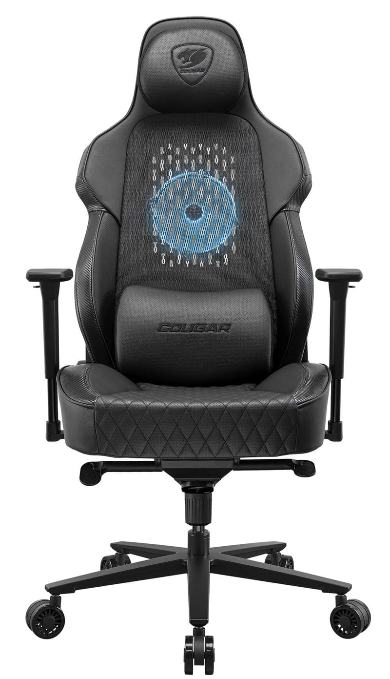 COUGAR Gaming-Stuhl NxSys Aero, integ. 200mm ARGB Lüfter, Schwarz