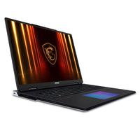 MSI Titan 18 HX AI A2XWJG-656 Intel Core Ultra 9 285HX Laptop 45,7 cm (18") UHD+ 64 GB DDR5-SDRAM 6 TB SSD NVIDIA GeForce RTX 5090 Wi-Fi 7 (802.11be) Windows 11 Pro Schwarz