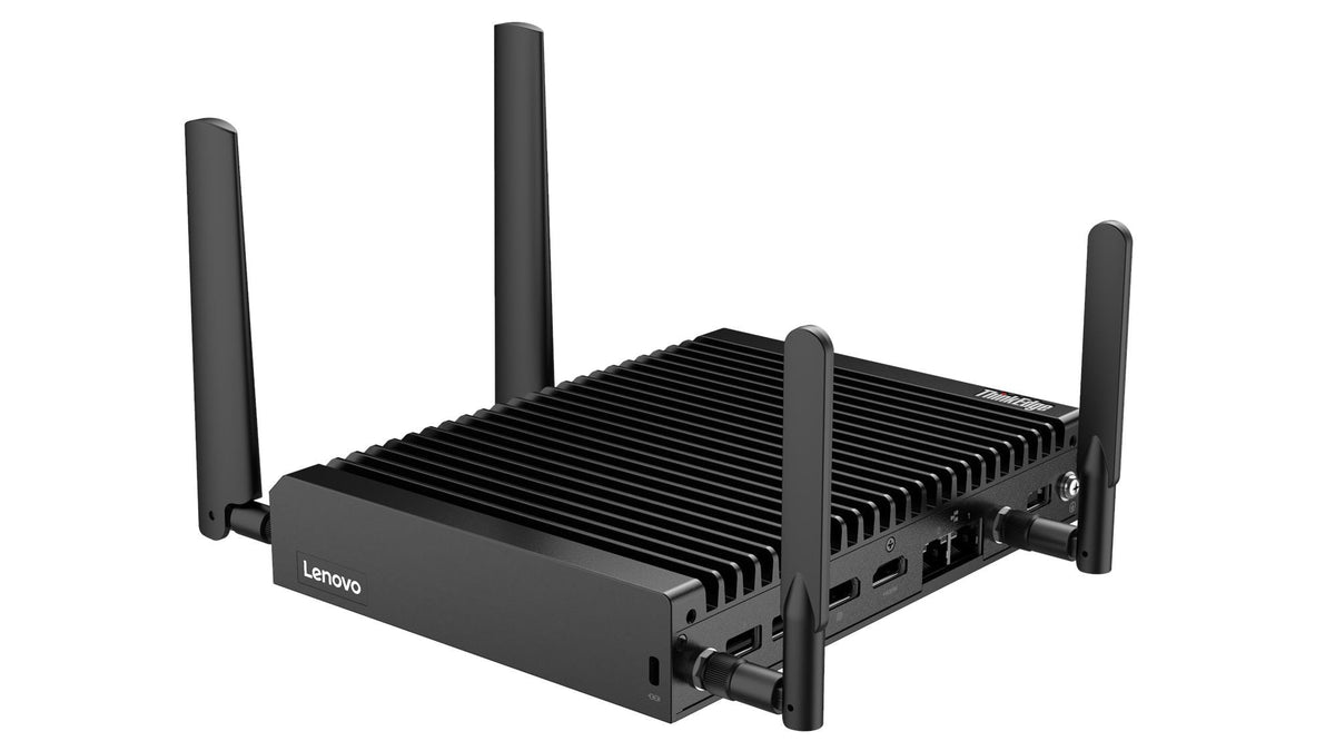 Lenovo ThinkEdge SE10n Gen2 Intel® N N150 16 GB DDR5-SDRAM 512 GB SSD Windows 11 IoT Enterprise LTSC 2024 Mini PC Mini-PC Schwarz