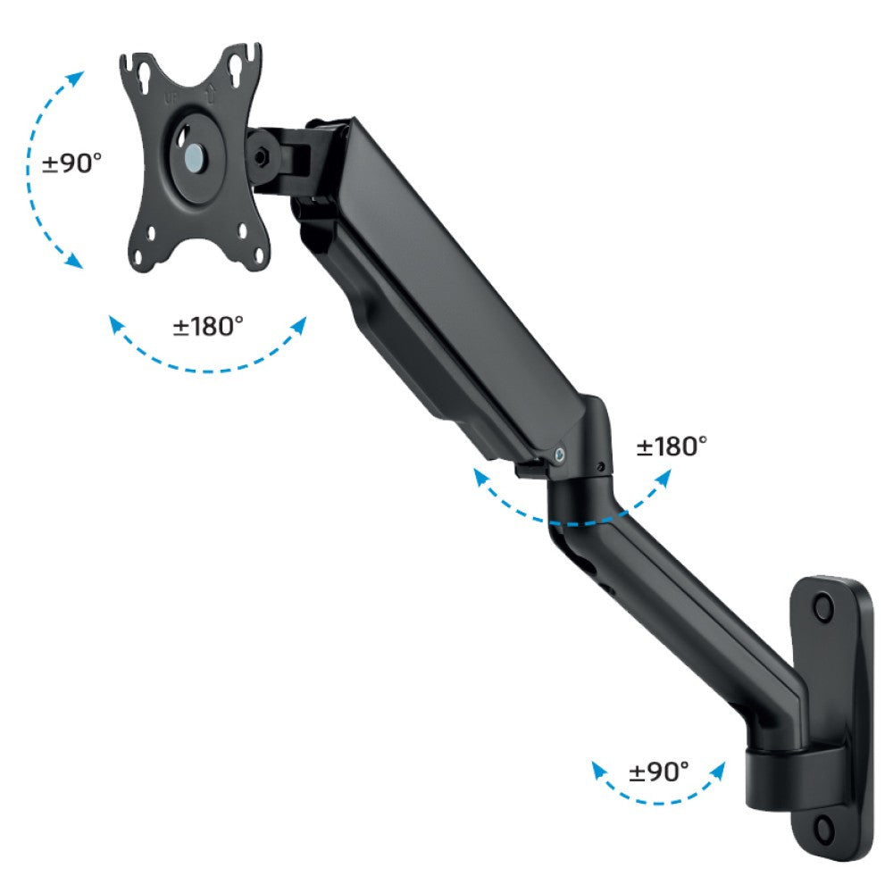 Techly ICA-LCD G112E Flachbildschirm-Tischhalterung 81,3 cm (32") Wand Schwarz