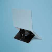 R-Go Tools Laptopständer R-Go Riser Attachable, verstellbar, integriert auf Ihrem Laptop, Aluminium, schwarz