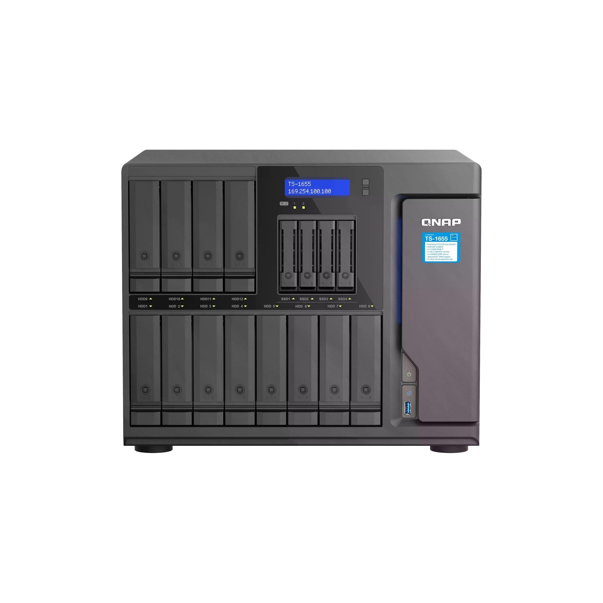 QNAP NAS TS-1655-8G, 16-bay