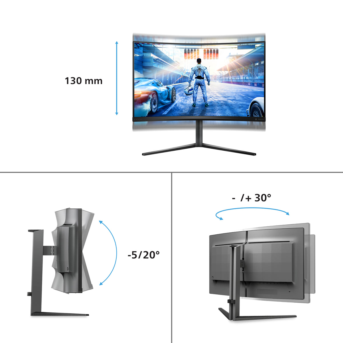 Philips Evnia 5000 32M2C5500W/00 Computerbildschirm 80 cm (31.5") 2560 x 1440 Pixel Quad HD LCD Schwarz
